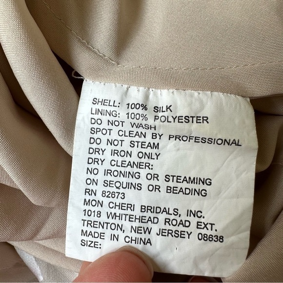 Cameron Blake Long 100% Silk Embroidered Dress Ruffled Skirt With Cover Blazer - Picture 13 of 16